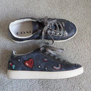 Coach Womens C126 Low Top Shoes/Sneaker With Prairie Souvenirs Blue #FG2120